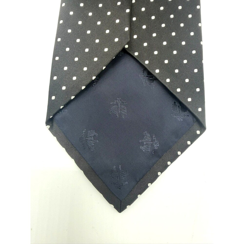 Brooks Brothers 346 Silk Tie Mens Black White Polka Dot Micro Spot Woven USA - Picture 3 of 6